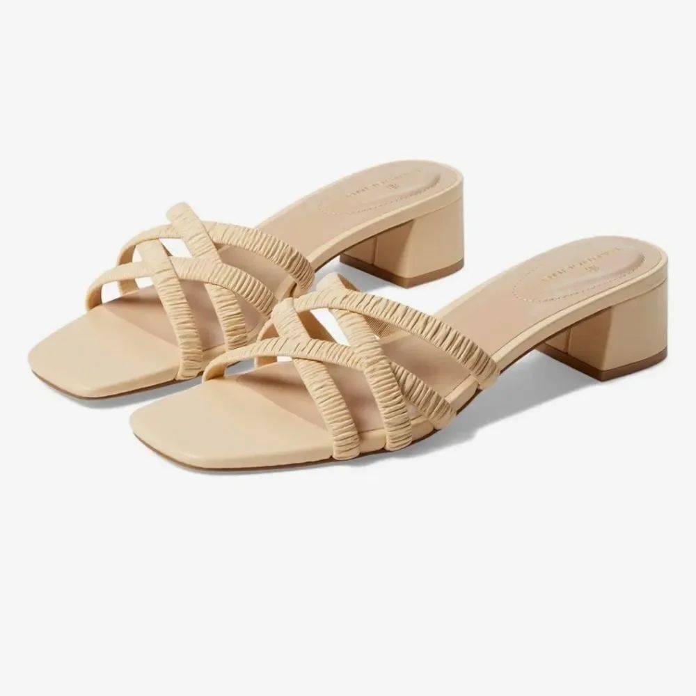 BRAND NEW BANDOLINO WOMEN'S RUN RUN 3 FAUX LEATHER CRISS-CROSS SLIDE SANDALS